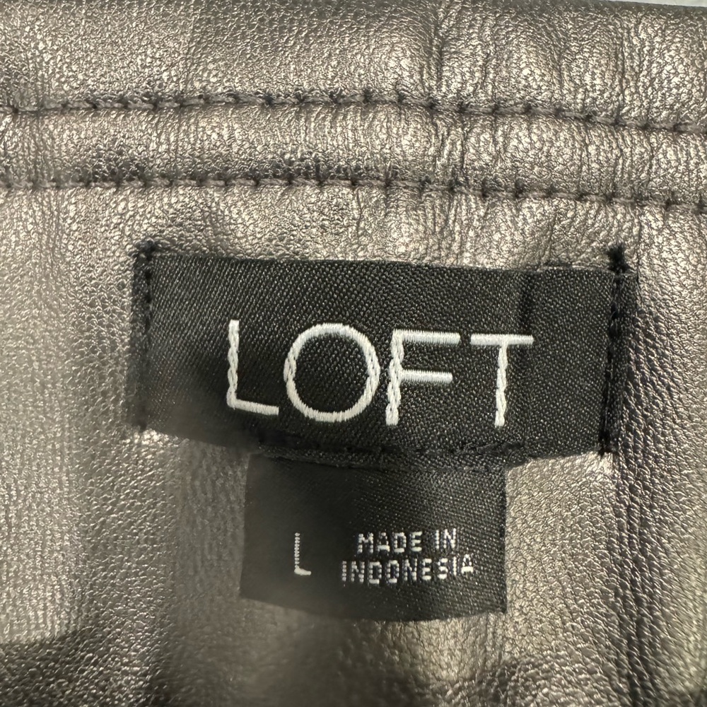 Loft Faux Leather Metallic Leggings - Picture 2 of 5